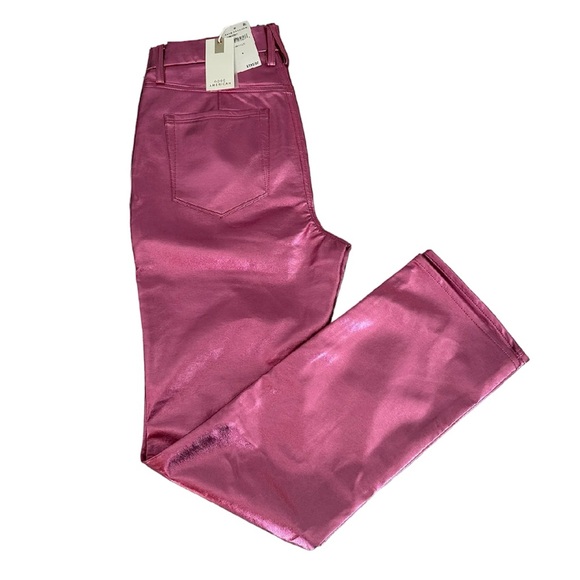 Good American Metallic Faux Leather Pants - Picture 2 of 2